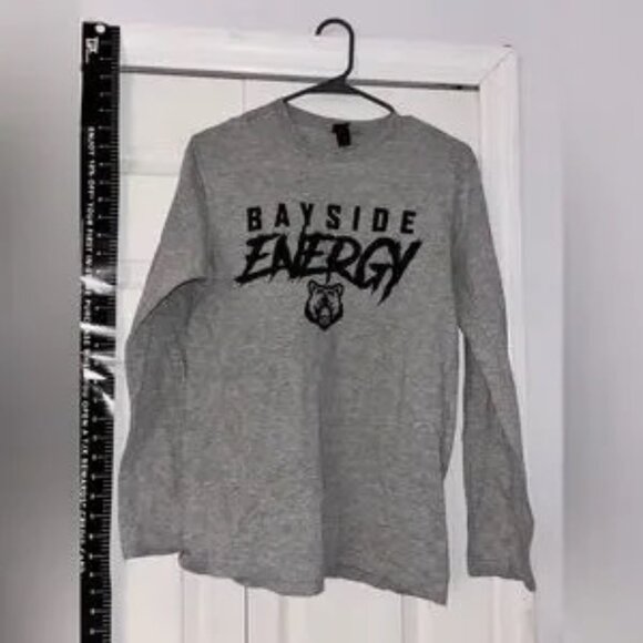 NEW HEATHER gray saved by the bell tv classic Gray Long Sleeve T Modern Comfort - Picture 3 of 4
